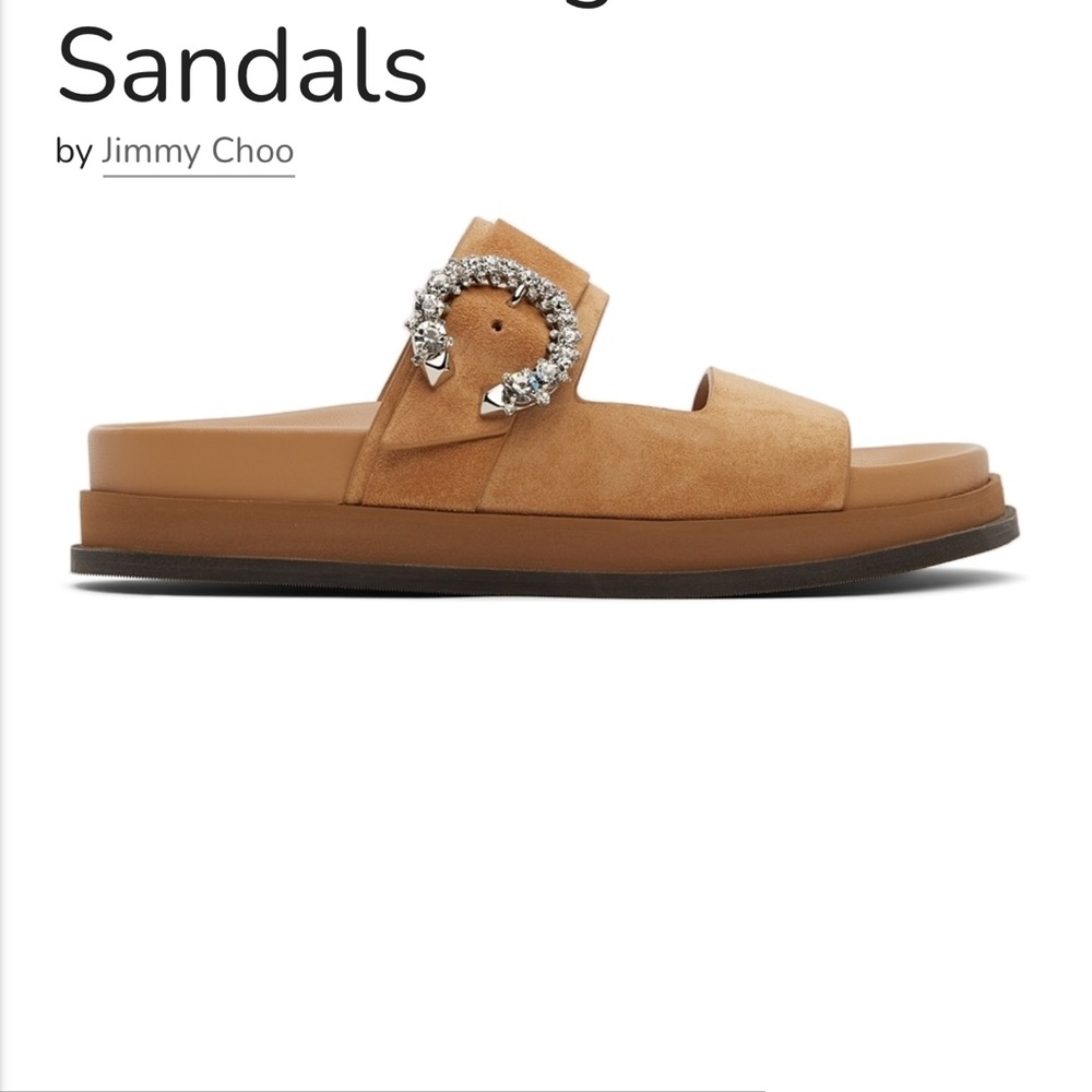 Jimmy choo marga Crystal flats slides